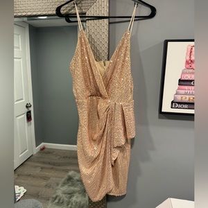 Beautiful gold sequin mini dress perfect for a bachelorette. Never worn.